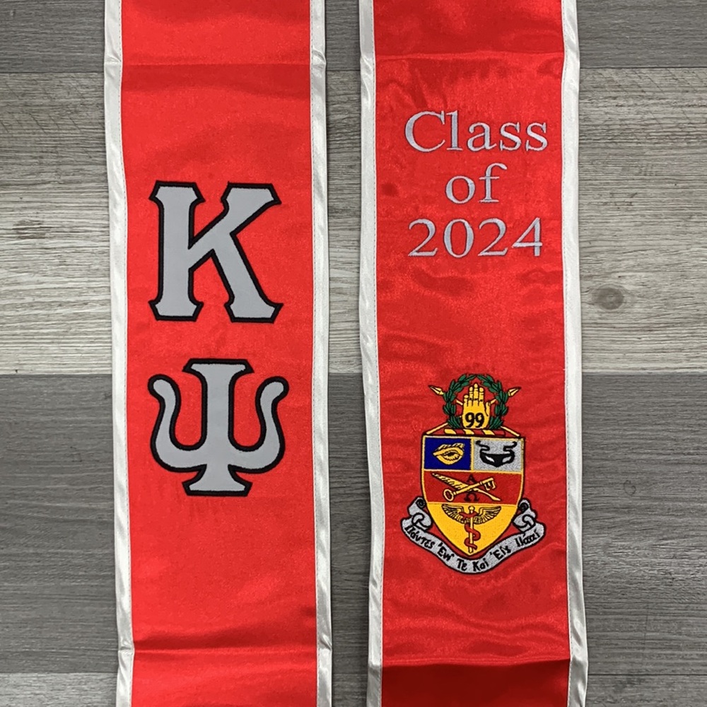 Kappa Psi Red 2025 Graduation Stole Sash